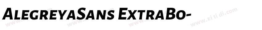 AlegreyaSans ExtraBo字体转换